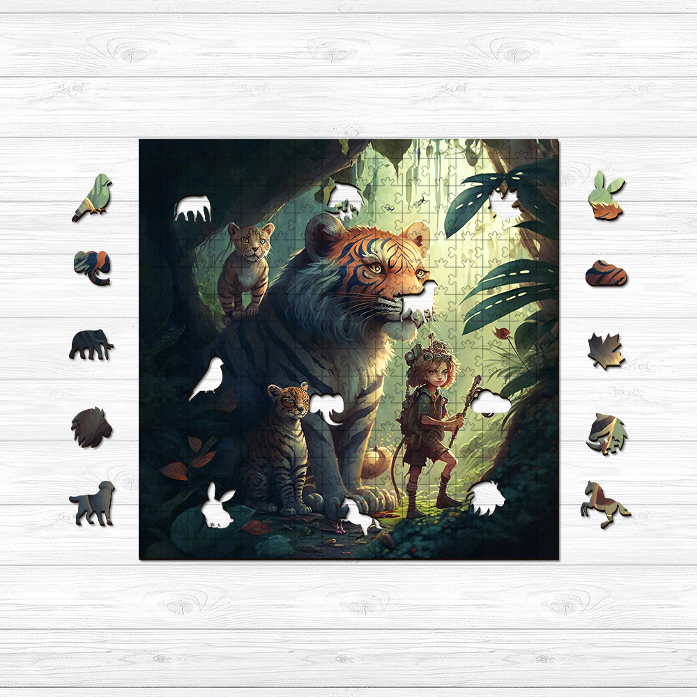 Brave Hunters Wooden Jigsaw Puzzle - aimpuzzle