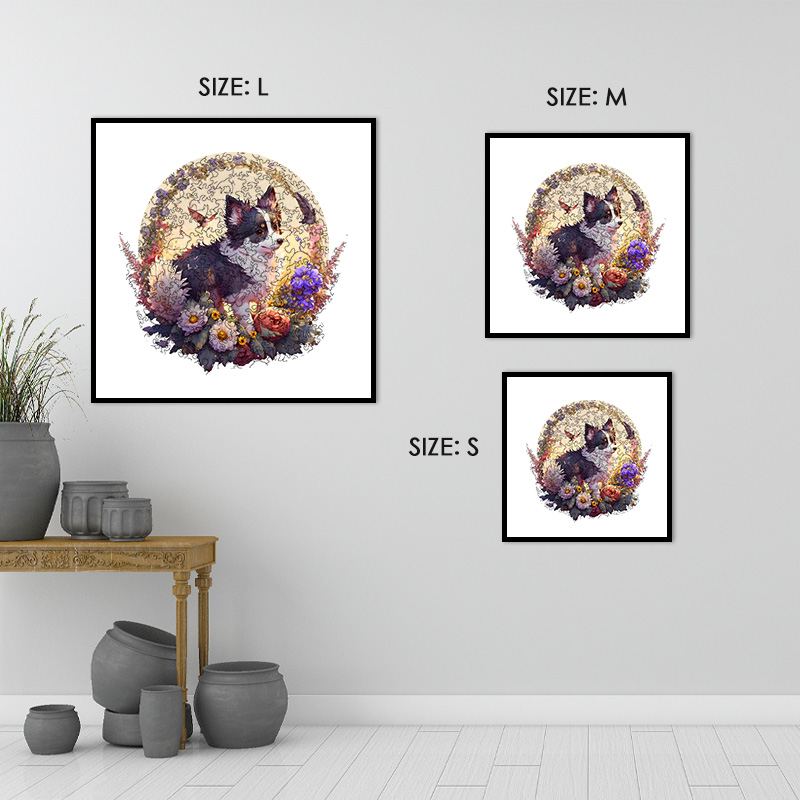 Smiling Flowered Corgi Wooden Jigsaw Puzzle - aimpuzzle