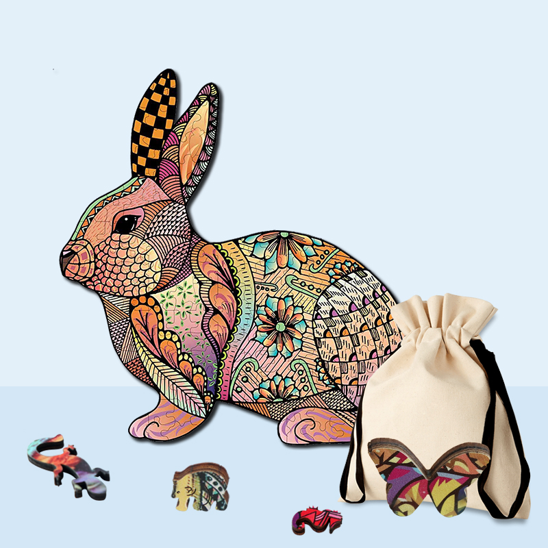 Cute Bunny Wooden Jigsaw Puzzle - aimpuzzle