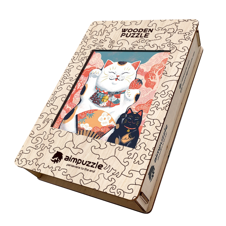 Maneki-neko Wooden Jigsaw Puzzle - aimpuzzle
