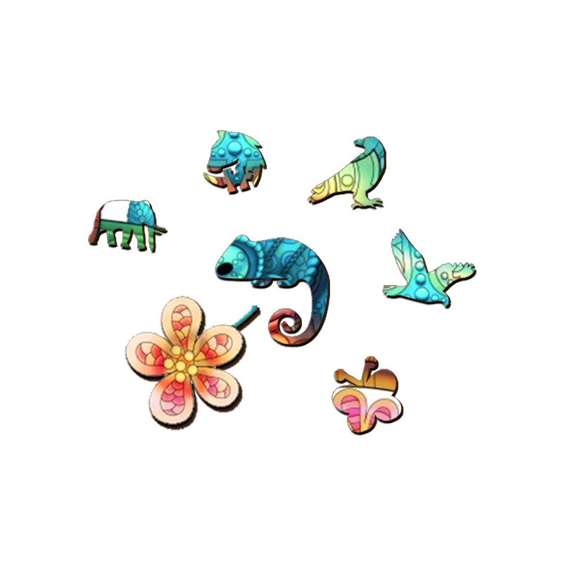 Chameleon Wooden Jigsaw Puzzle - aimpuzzle