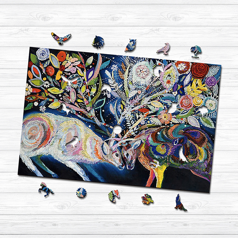 Bullfighting art painting Wooden Jigsaw Puzzle - aimpuzzle