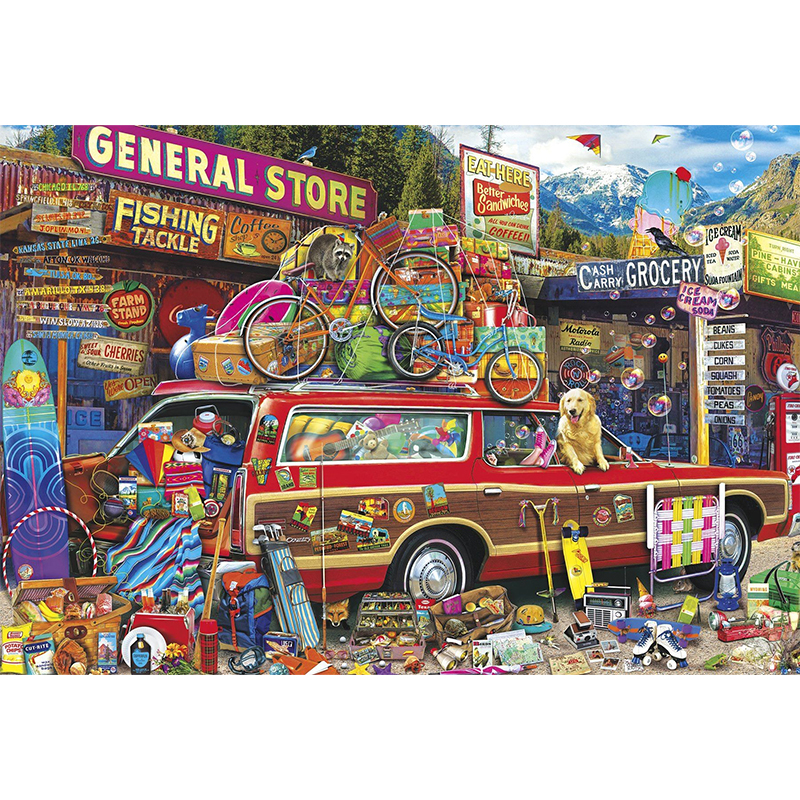 Summer Trip Car Wooden Jigsaw Puzzle - aimpuzzle