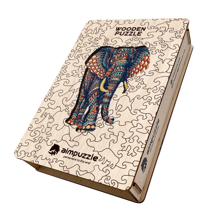 Elephant Mandala Wooden Jigsaw Puzzle - aimpuzzle
