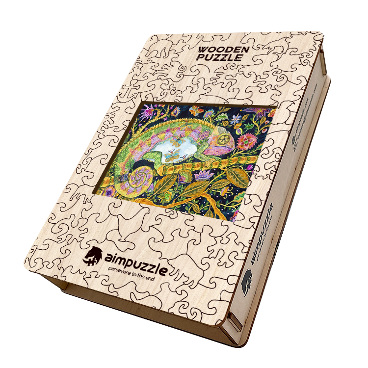 Chameleon Wooden Jigsaw Puzzle - aimpuzzle