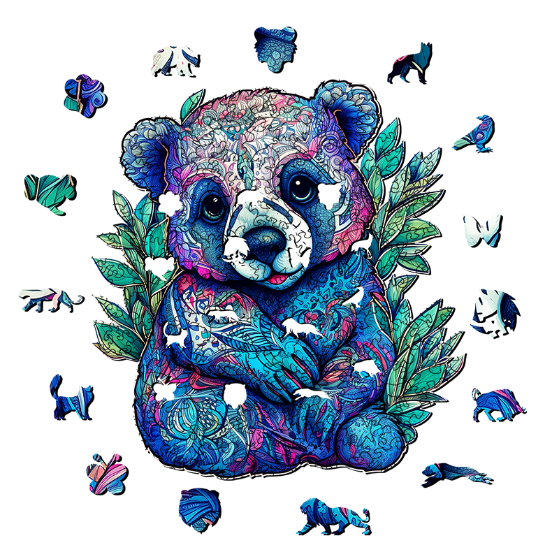 Cute Panda Baby Wooden Jigsaw Puzzle - aimpuzzle