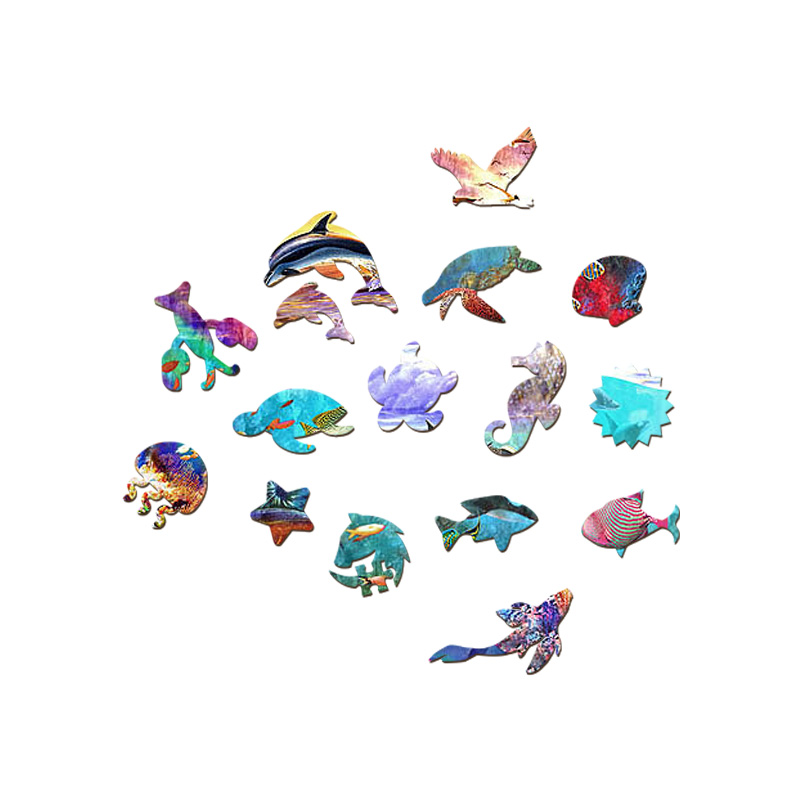 Tropical Fish World Wooden Jigsaw Puzzle - aimpuzzle