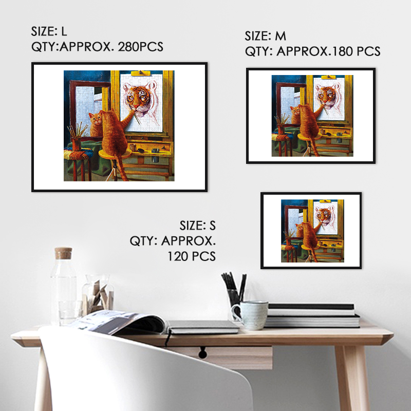 Cat portrait Wooden Jigsaw Puzzle - aimpuzzle