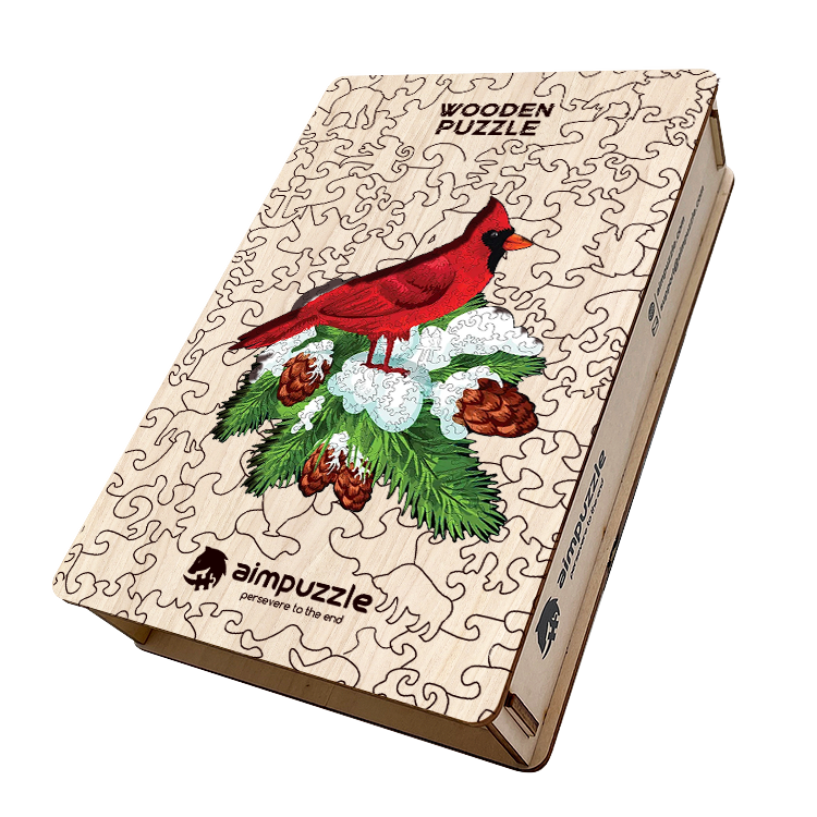 Cardinal Bird Wooden Jigsaw Puzzle - aimpuzzle