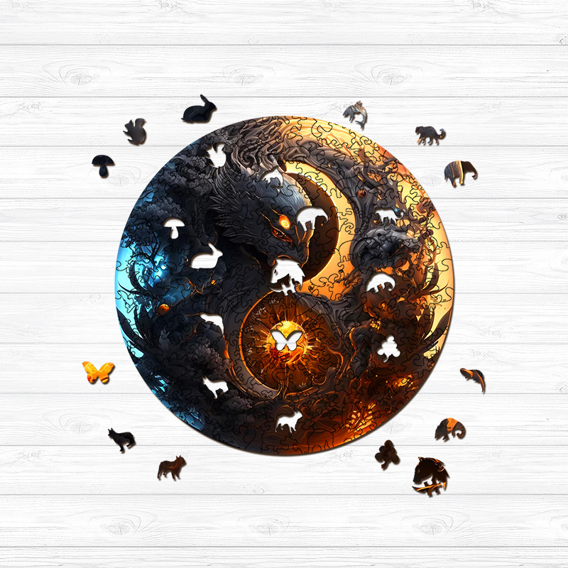 Black Magic Eagle Wooden Jigsaw Puzzle - aimpuzzle