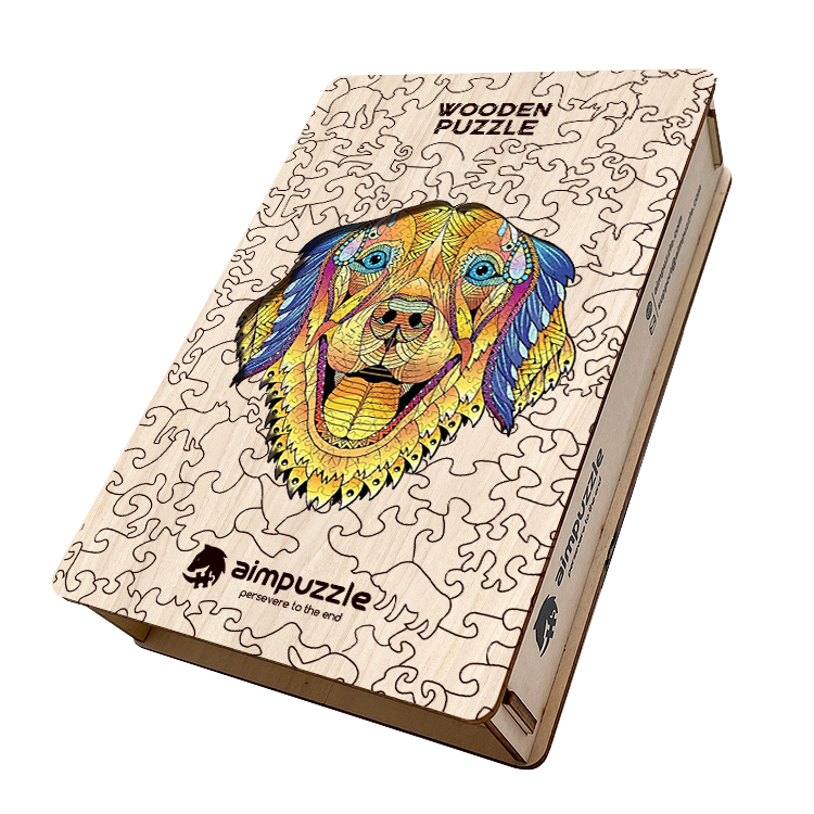 Golden Retriever Wooden Jigsaw Puzzle - aimpuzzle