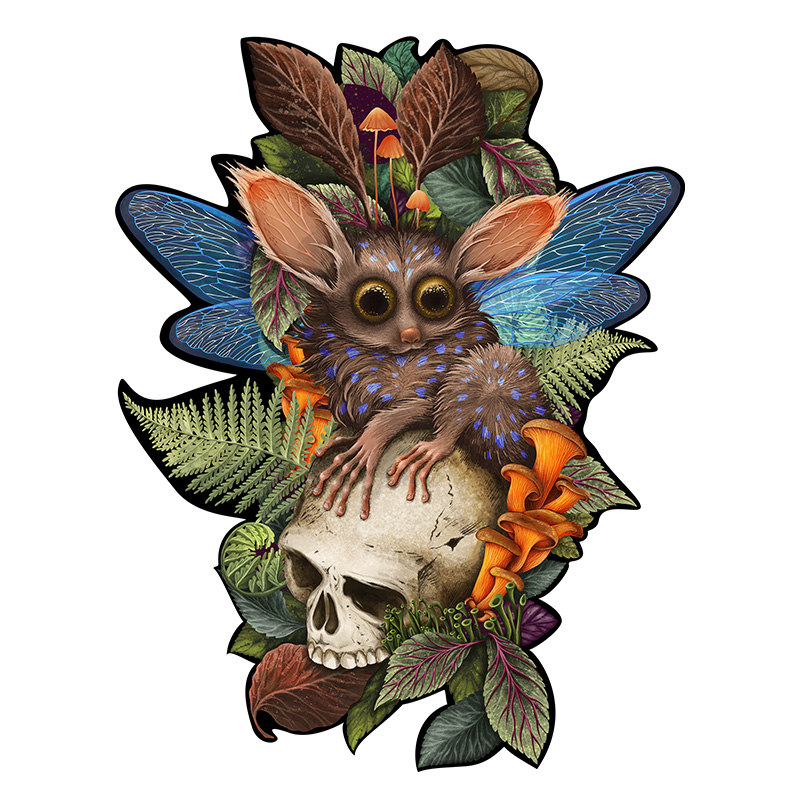 Gerbil Skull Wooden Jigsaw Puzzle - aimpuzzle