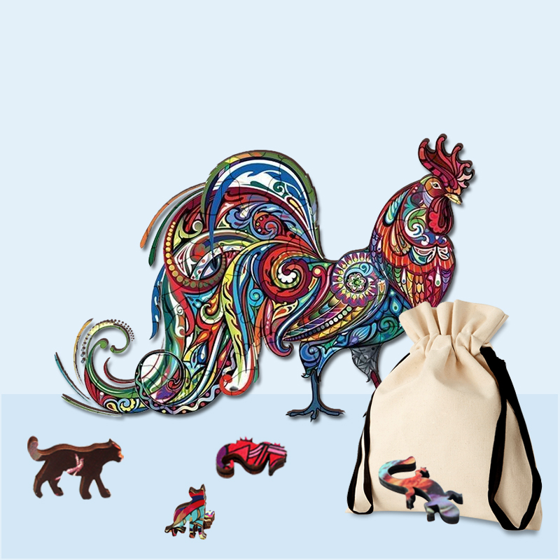 Big Rooster Wooden Jigsaw Puzzle - aimpuzzle