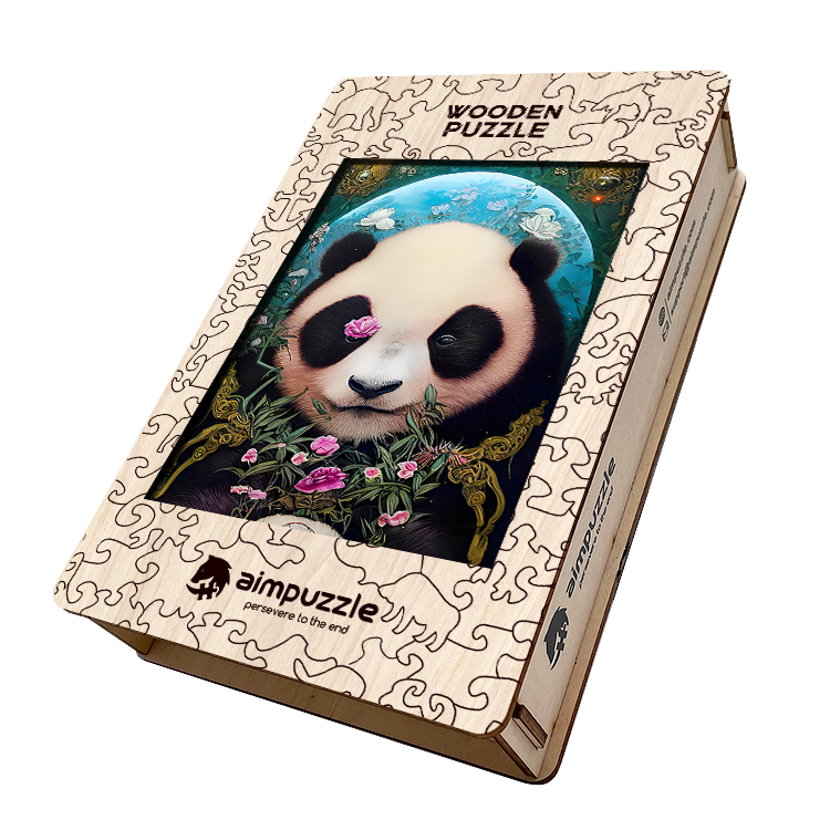 Curios Panda Wooden Jigsaw Puzzle - aimpuzzle
