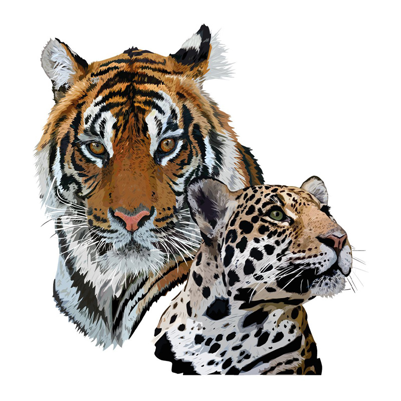 Tiger Leopard Wooden Jigsaw Puzzle - aimpuzzle