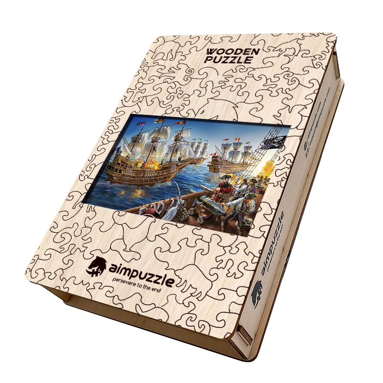 Battle Ship Wooden Jigsaw Puzzle - aimpuzzle