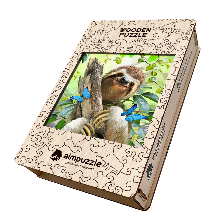 Cute Sloth Wooden Jigsaw Puzzle - aimpuzzle