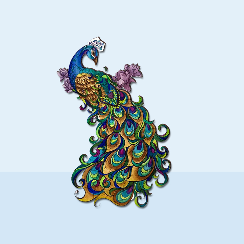 Beautiful Peacock Wooden Jigsaw Puzzle - aimpuzzle