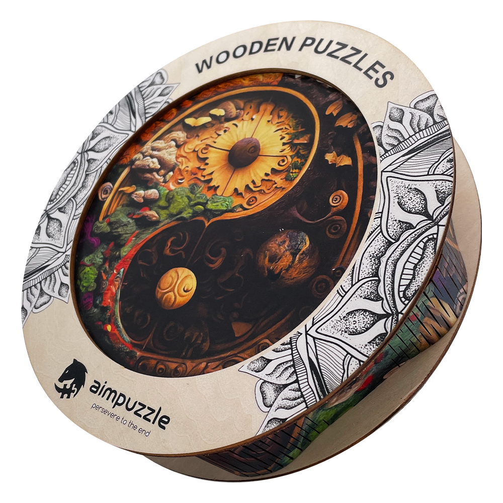 Taiji Yin Yang Mandala Wooden Jigsaw Puzzle - aimpuzzle
