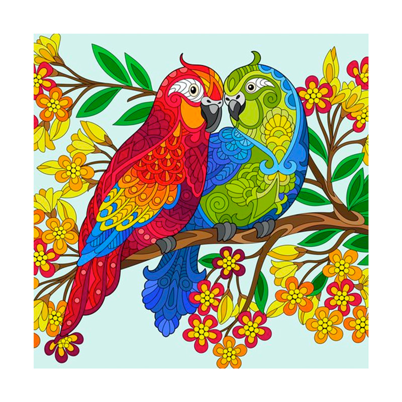 Couple Parrots Wooden Jigsaw Puzzle - aimpuzzle