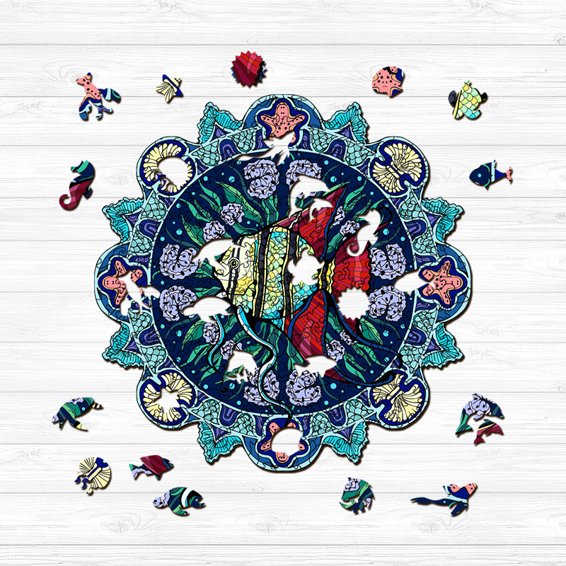 Madala Golden Fish Wooden Jigsaw Puzzle - aimpuzzle