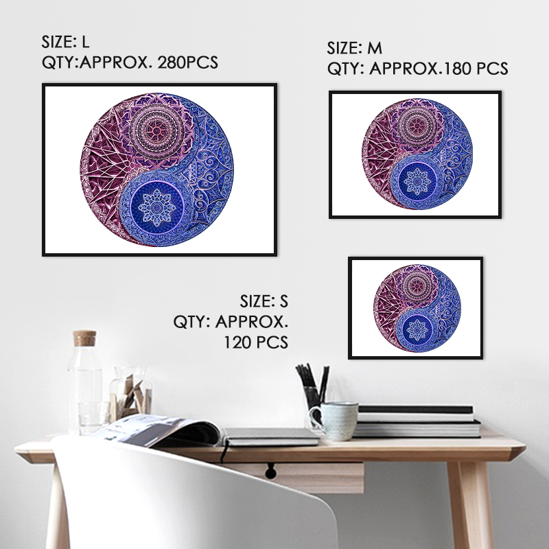 Yin Yang Tai Chi Mandala Wooden Jigsaw Puzzle - aimpuzzle