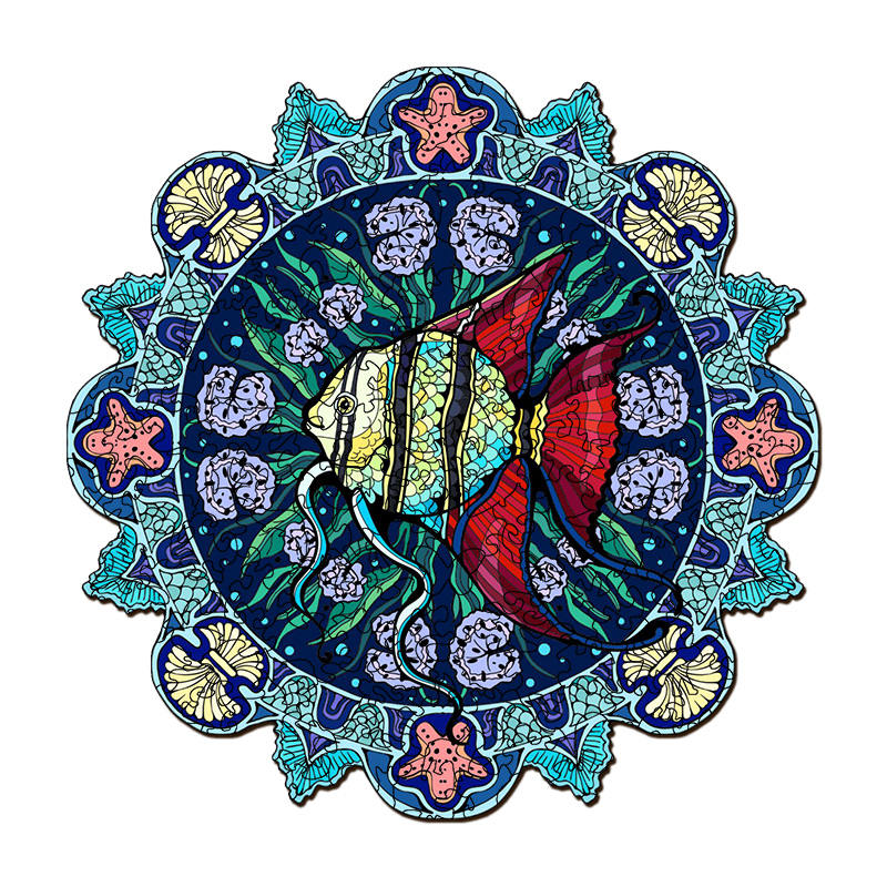 Madala Golden Fish Wooden Jigsaw Puzzle - aimpuzzle