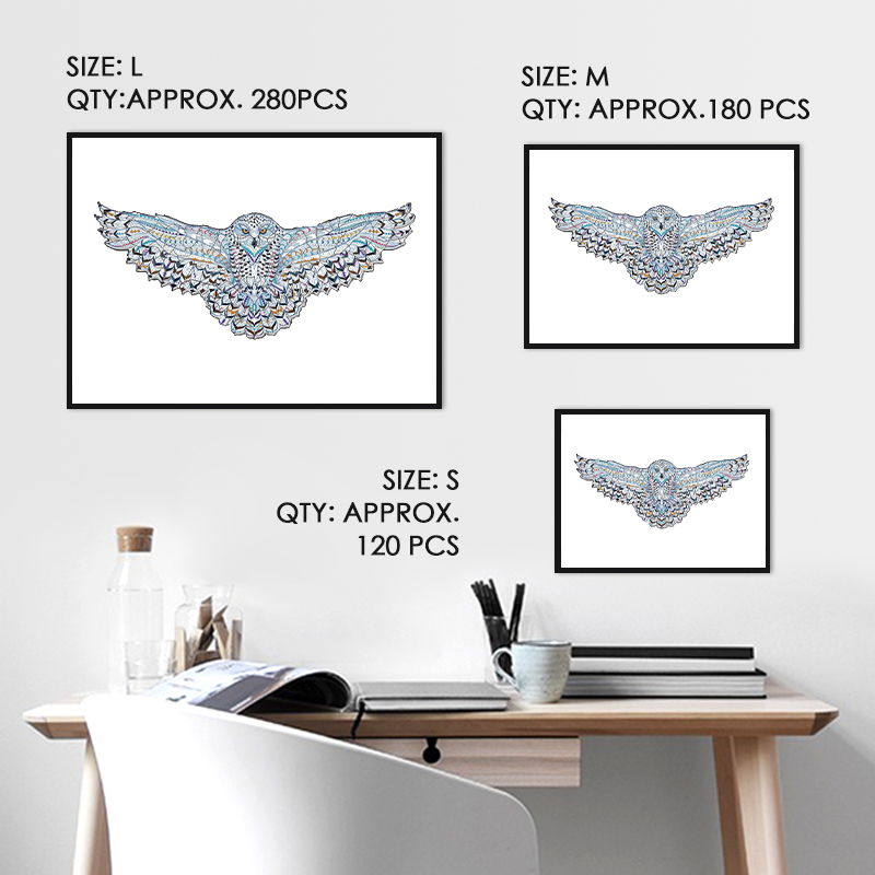 White Owl Wooden Jigsaw Puzzle - aimpuzzle