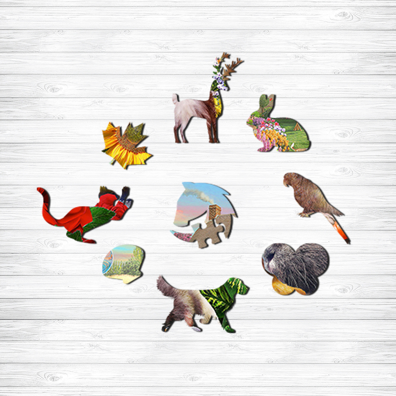 Animal Garden Wooden Jigsaw Puzzle - aimpuzzle