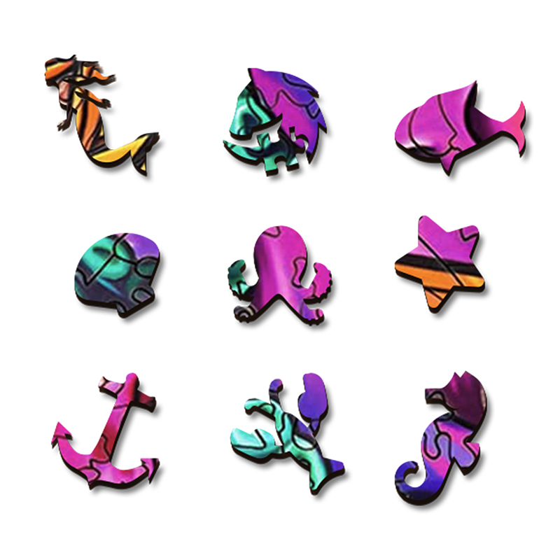 Purple Octopus Wooden Jigsaw Puzzle - aimpuzzle