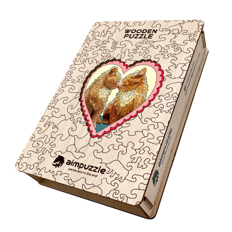 Loving Cats Wooden Jigsaw Puzzle - aimpuzzle