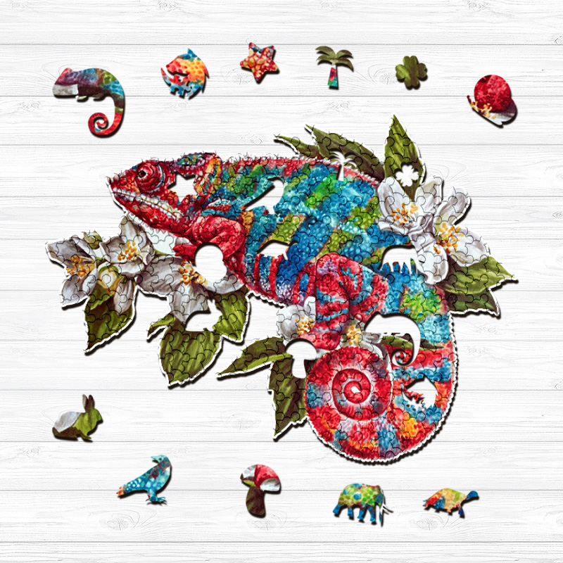 Chameleon Wooden Jigsaw Puzzle - aimpuzzle
