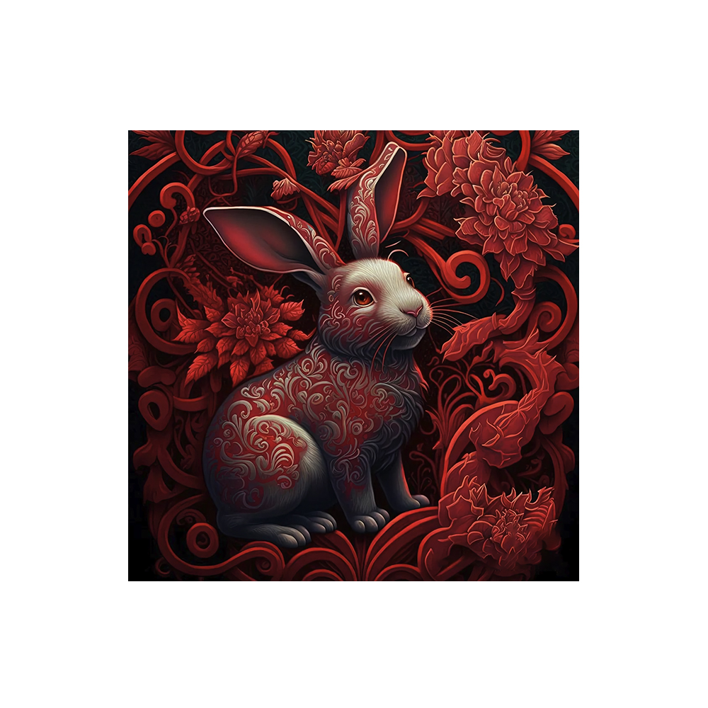 Red Rabbit Wooden Jigsaw Puzzle - aimpuzzle