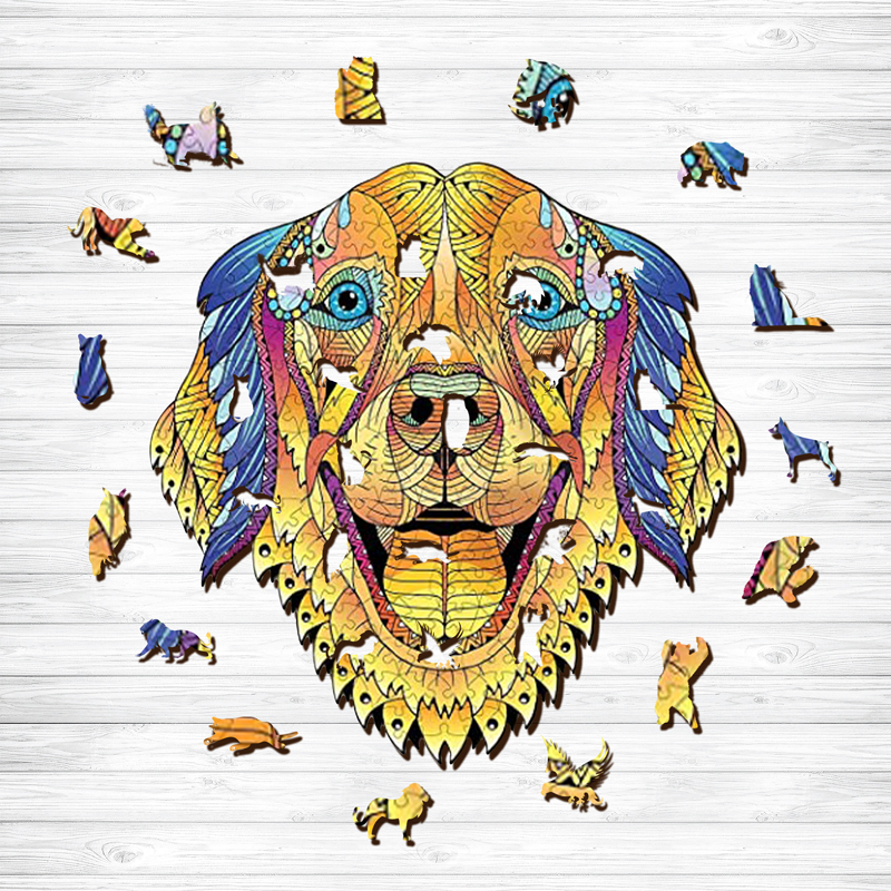 Golden Retriever Wooden Jigsaw Puzzle - aimpuzzle
