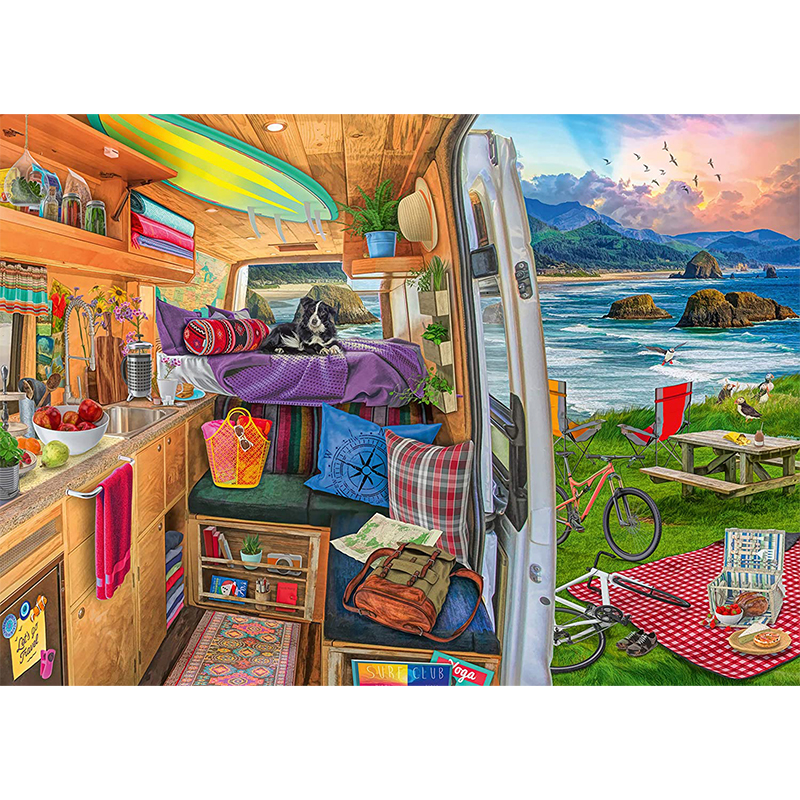 RV Travel Scenery Wooden Jigsaw Puzzle - aimpuzzle