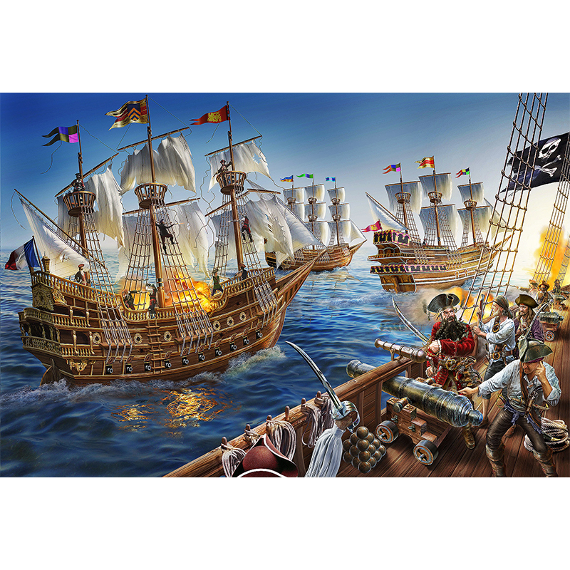 Battle Ship Wooden Jigsaw Puzzle - aimpuzzle