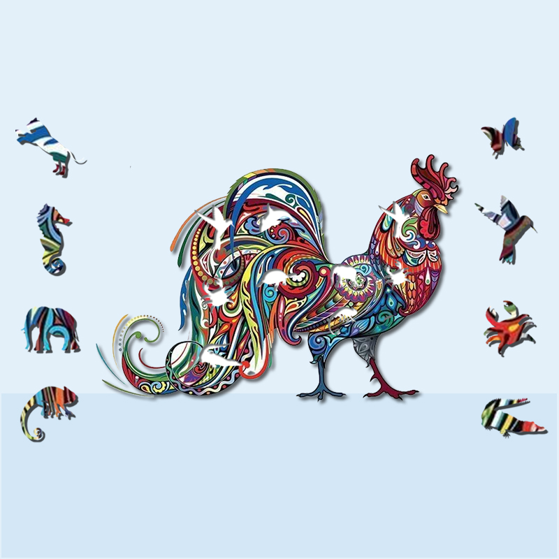 Big Rooster Wooden Jigsaw Puzzle - aimpuzzle