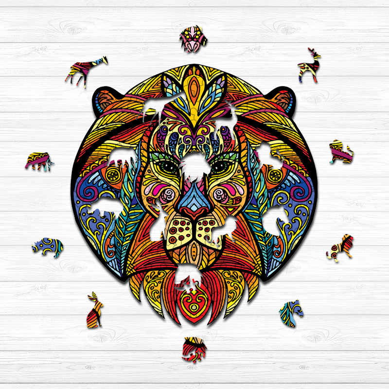 Lion Wooden Jigsaw Puzzle - aimpuzzle