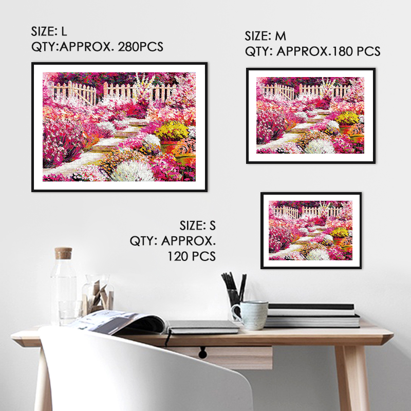 Pink Garden Wooden Jigsaw Puzzle - aimpuzzle