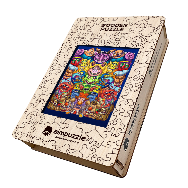 Monster Story Cartoon Wooden Jigsaw Puzzle - aimpuzzle