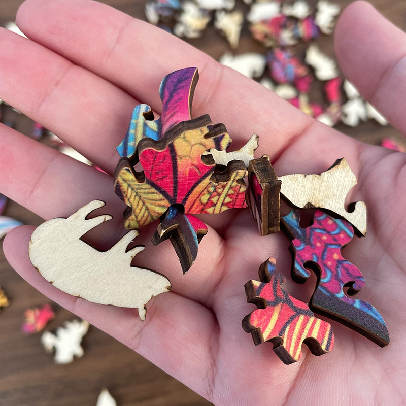 Brown Fox Wooden Jigsaw Puzzle - aimpuzzle