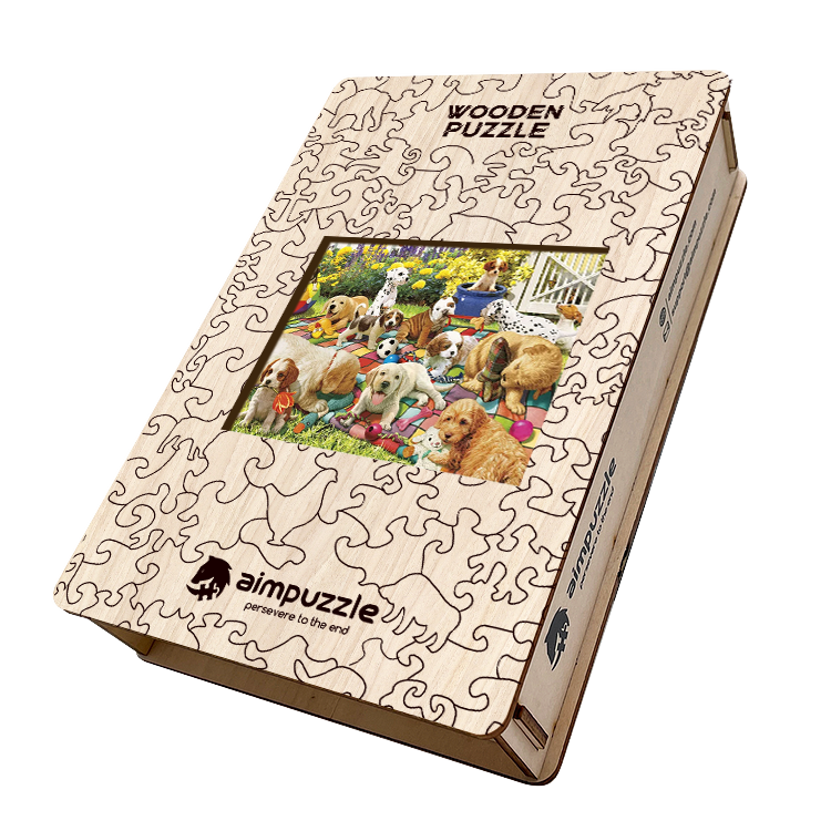 Dog Party Wooden Jigsaw Puzzle - aimpuzzle