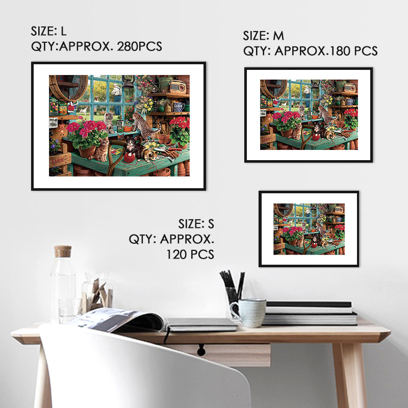 Cat Garden Wooden Jigsaw Puzzle - aimpuzzle