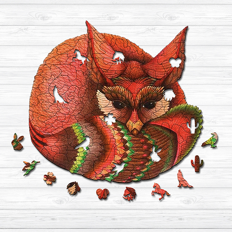 Red Fox Wooden Jigsaw Puzzle - aimpuzzle