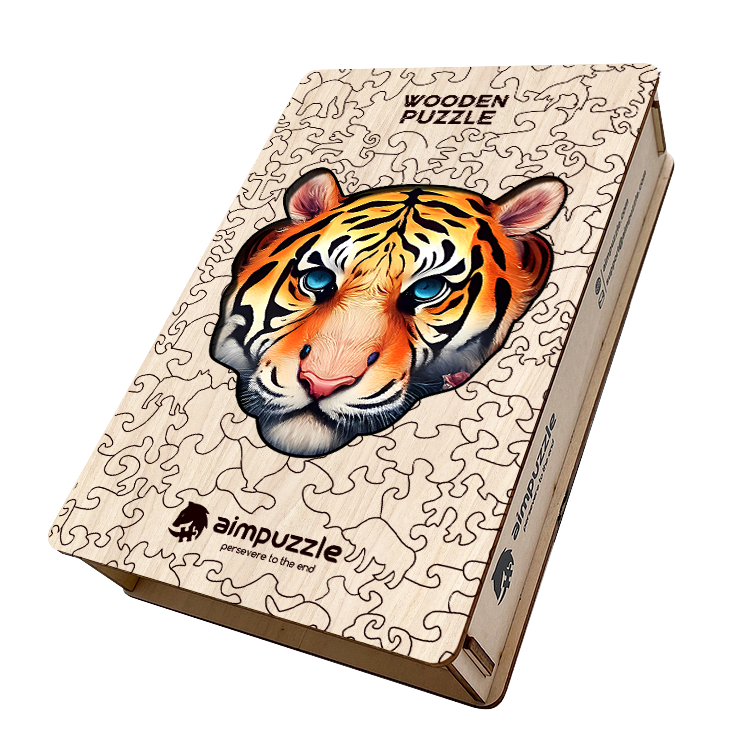 Blazing Tiger Wooden Jigsaw Puzzle - aimpuzzle