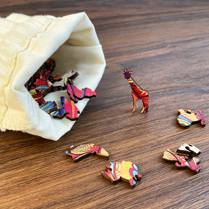 Red Elephant Wooden Jigsaw Puzzle - aimpuzzle