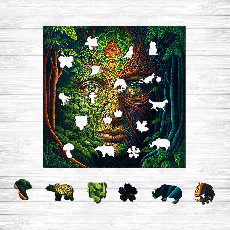 The Face Of Nature Art Wooden Jigsaw Puzzle - aimpuzzle