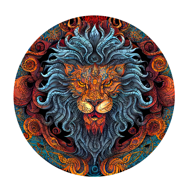 Furious Lion Wooden Jigsaw Puzzle - aimpuzzle