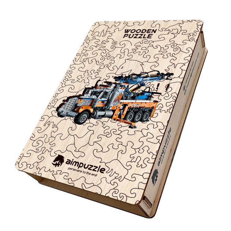 Heavy-duty Tow Truck Wooden Jigsaw Puzzle - aimpuzzle