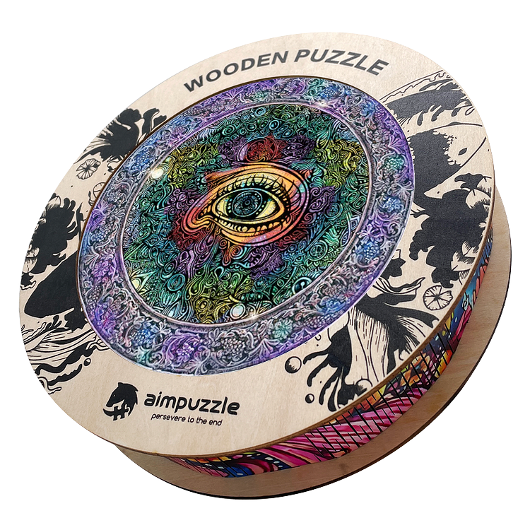 Trippy Eye Wooden Jigsaw Puzzle - aimpuzzle